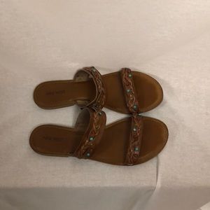 Nine West. Ladies size 12. Leather sandals